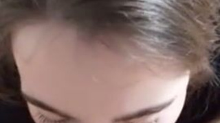 POV Girlfriend Deepthroat Blowjob GIF