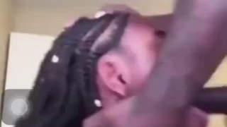 Gagged Deepthroat BBC GIF