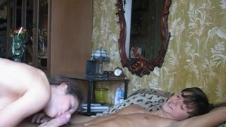 Cute Russain babe with small tits Tanya on top!